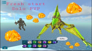 ARK MOBILE I FRESH SOLO START PVP I TAME AND PVP ENEMY