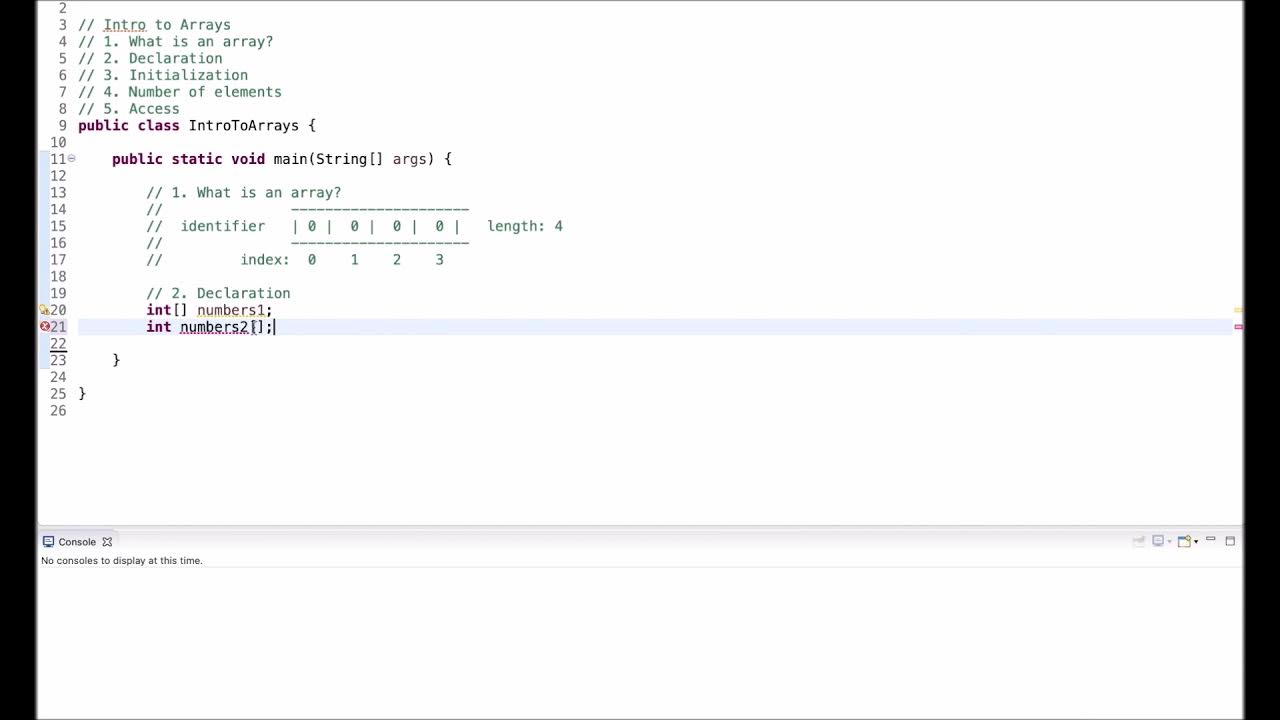 Java Tutorial: Intro to Arrays - YouTube