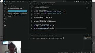 UTS Logika Pemrograman - Soal 2 | Program Python Total Material Gudang