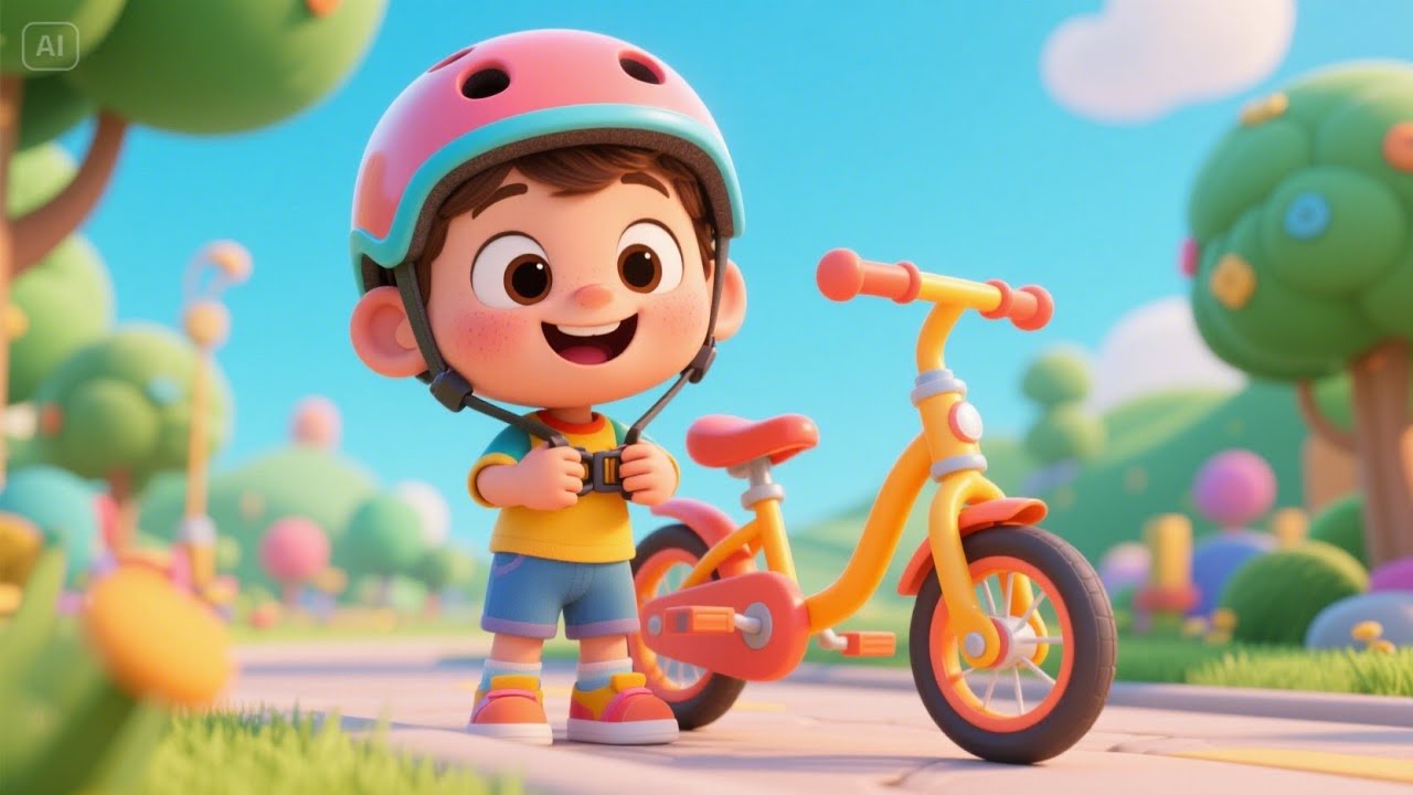 Helmet On, Off We Zoom! | Exciting Helmet Safety Song for Kids | Biking Adventure Rhyme