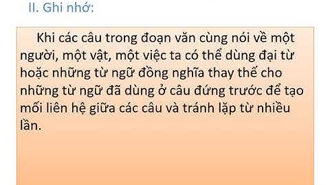 tuần 25 LTVC Liên kết các câu trong bài bằng cách thay thế từ ngữ