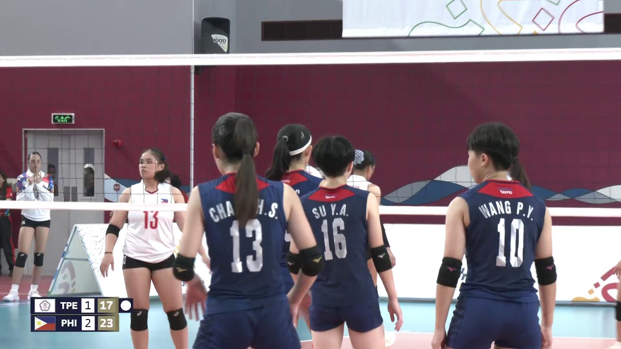 Asian Youth Games Bahrain -Volleyball Girls - Chinese Taipei  VS Philippines