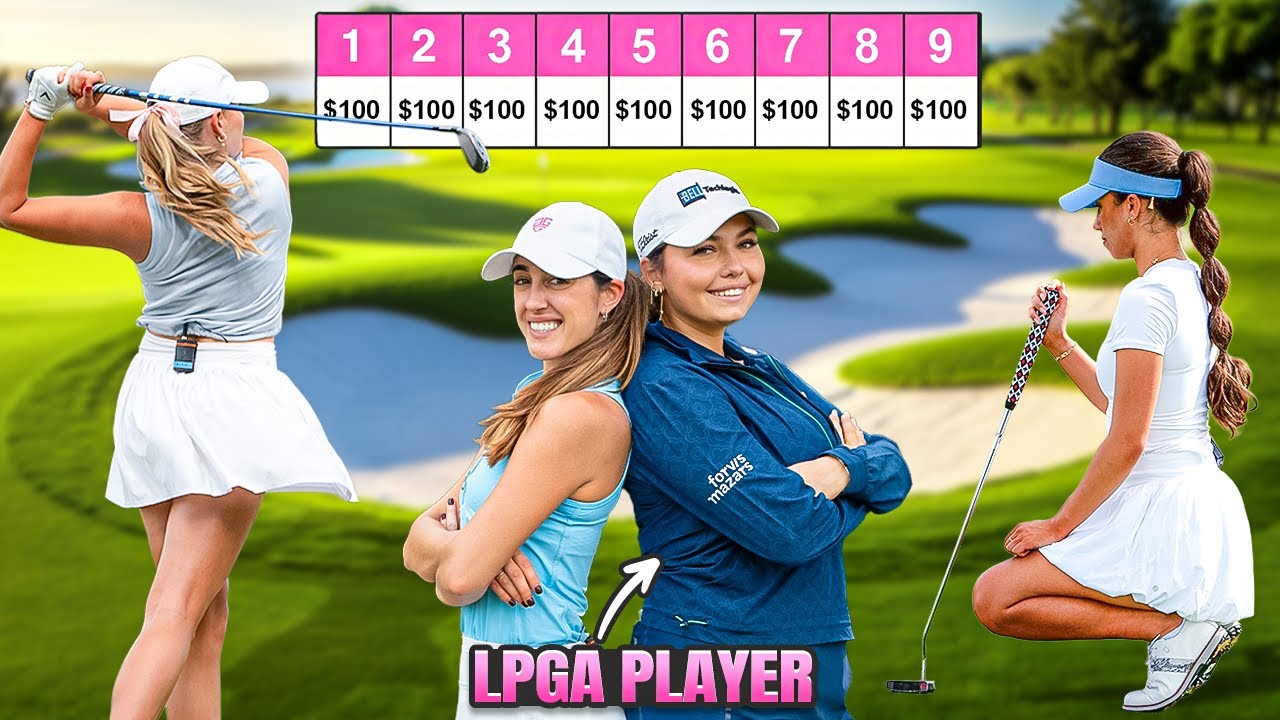 We Played $100 Per Hole With LPGA Pros (Alternate Shot Skins Match)