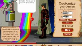 Dragon Fable- Armor Paint Room 2012 Upgrades (Hex Color Codes)