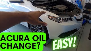 HOW TO CHANGE OIL IN A 2015-2020 ACURA TLX 3.5L | Showing some maintenance love to Grandmas Acura!