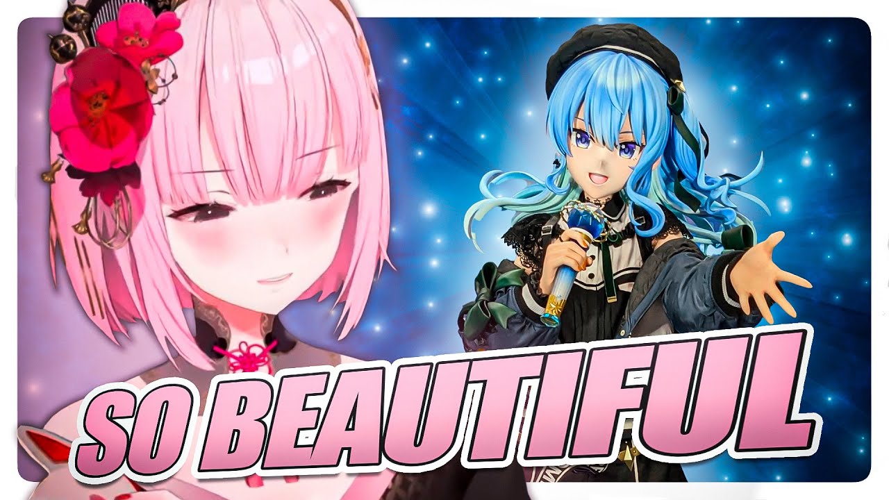 Calli fell in love with Suisei statue at HoloEXPO | Hololive EN Clip