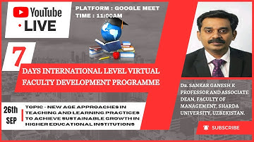 7 DAYS INTERNATIONAL LEVEL VIRTUAL  FACULTY DEVELOPMENT PROGRAMME