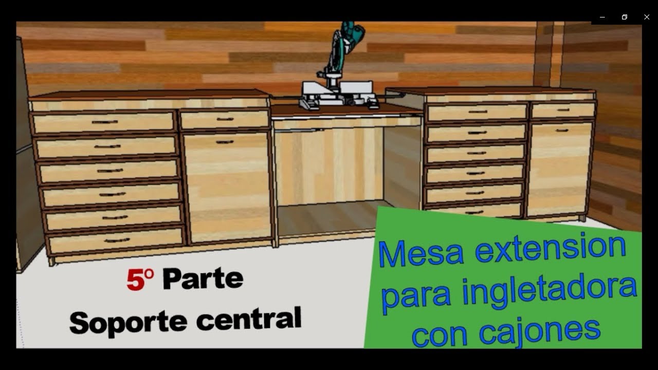 Mesa para sierra INGLETADORA (5º Parte) Soporte central - YouTube