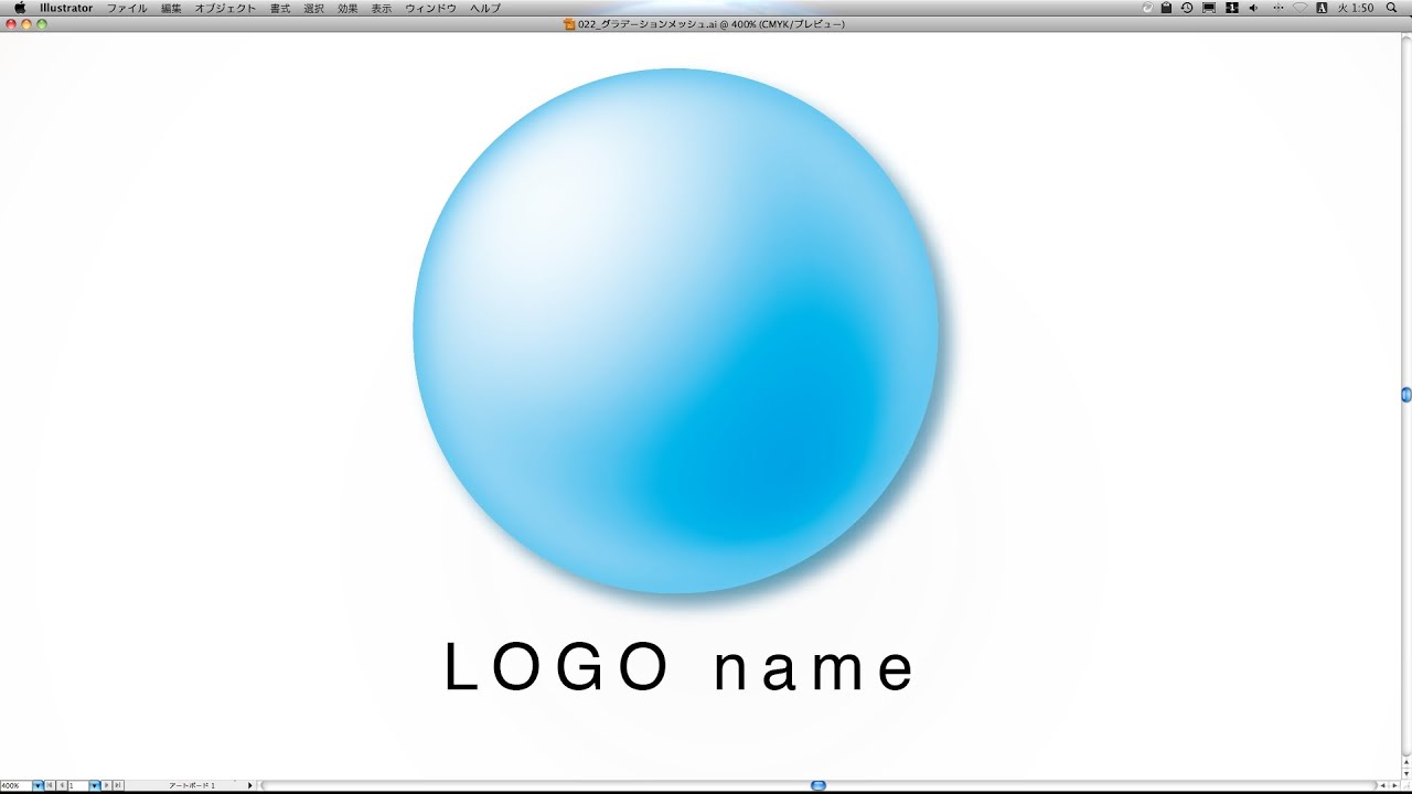 How To Create 透明感のあるオブジェクト ロゴマークデザイン Illustrator Tutorial チュートリアル Youtube