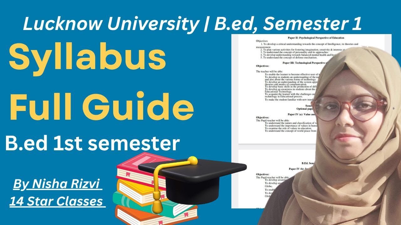 B.Ed 1st Semester Complete Syllabus Breakdown | Lucknow University | Free Classes @14StarClasses
