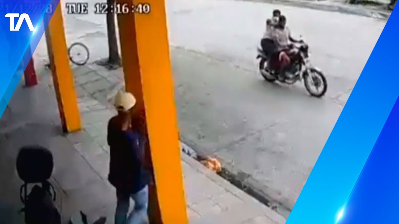 Sujeto se salvó de morir al esconderse tras un poste en intento de sicariato