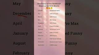 😱 How Funny Is Your Bestie? (Birth Month Decides Everything!) 🤣
