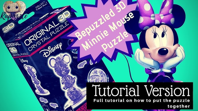 3D Crystal Puzzle - Minnie Mouse 2 (Purple), 3D Crystal Puzzles