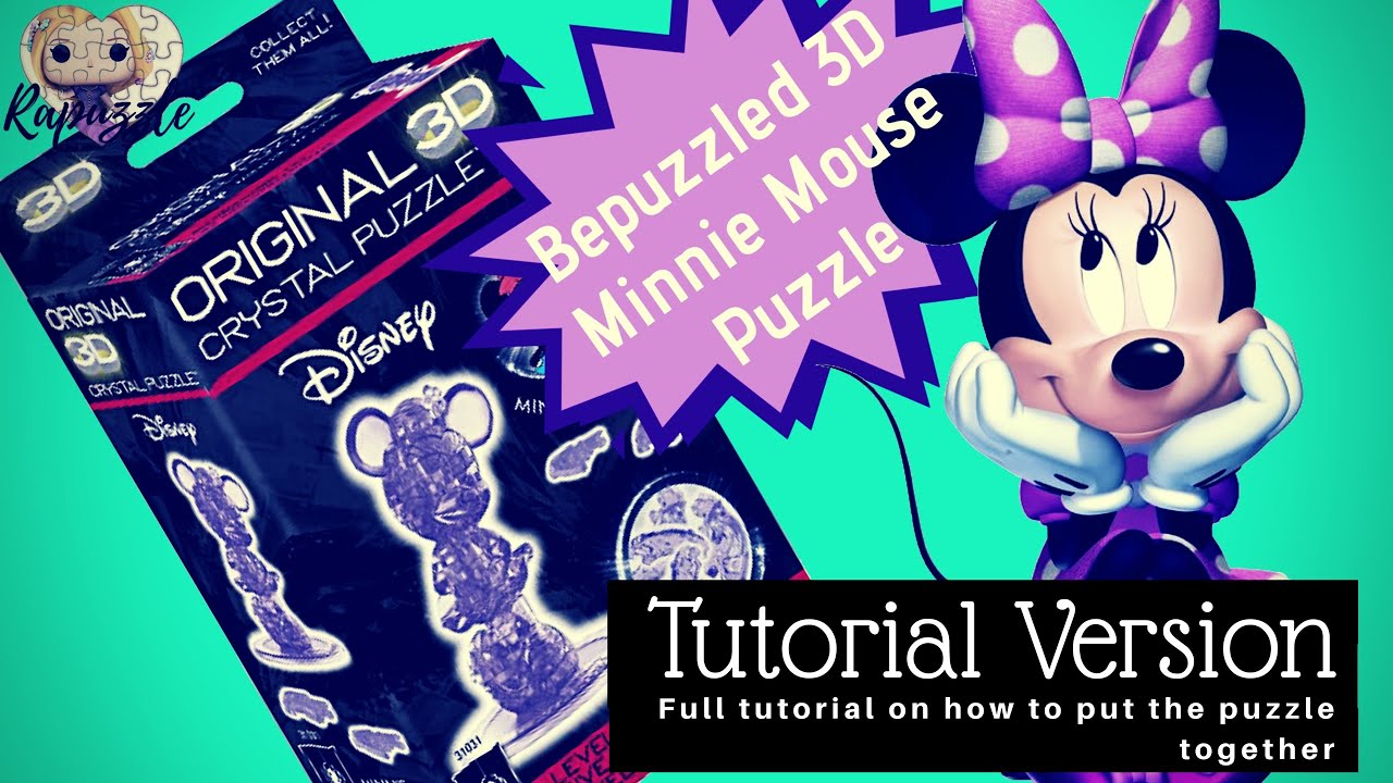 Bepuzzled 3D Crystal Puzzle Minnie Mouse- Tutorial Version (Purple) 