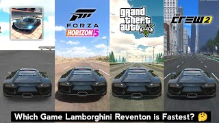 Lamborghini Reventon Top Speed in Extreme Car Driving Simulator, GTA 5, Forza 5, Crew 2 - Car Games