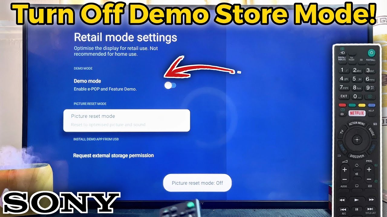 How to Turn OFF Demo Store Mode on Sony Smart TV! [Remove Retail Mode]