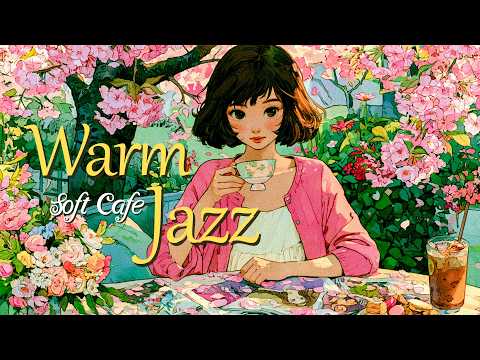 Warm Vintage Jazz for Cozy Cafe Morning 🎷☕Relaxing Jazz Playing in Flowers Garden💐Work/Study