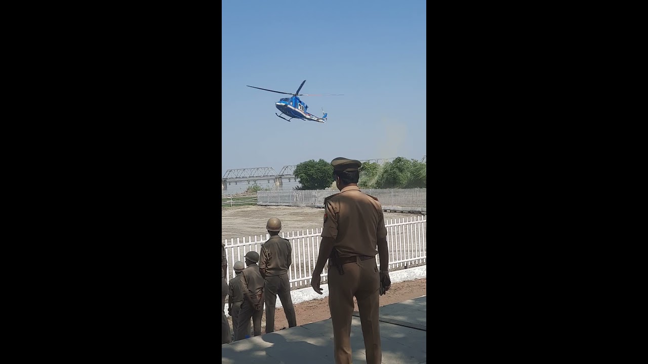 Ayodhya Mein dip Utsav Mein CM yogi Ji ka helicopter Ayodhya Me land karte hue subscribe channel