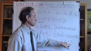 Unizor - Probability - Random Variables - Expectation Sum