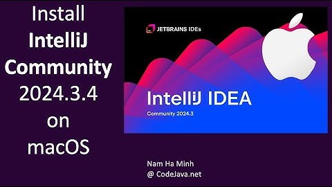 Install IntelliJ IDEA Community 2024.3.4 on macOS