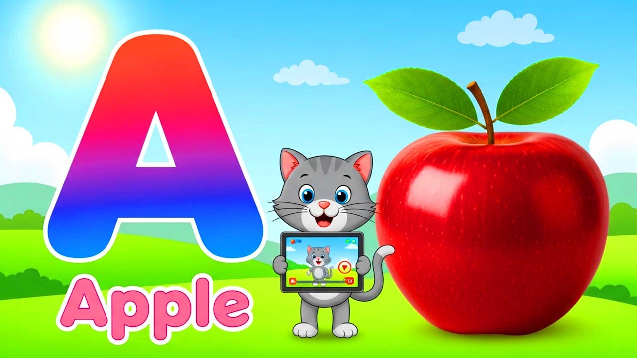 ABC Song Phonics - Learning Video, A for Apple Baby Nursery Rhyme ...