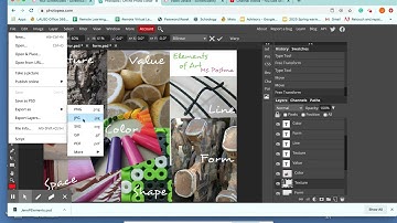 Saving as PSD and JPG on Photopea