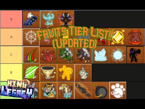 🍎New FRUIT Tier List in King Legacy [UPDATE] 