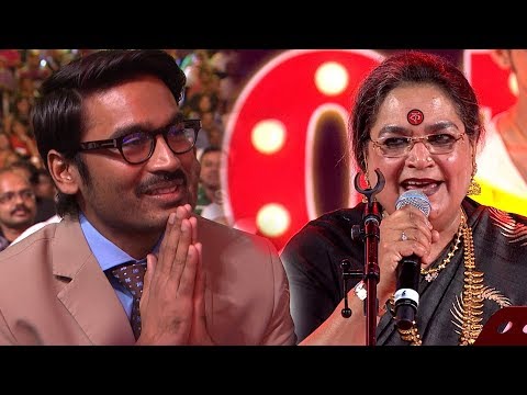 Usha Uthup and Dhanush sing Kolavari Di Song.