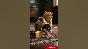 Shocking! The cat sets a trap and waits in silence.#MousetrapRoulette #ShortsWTF
