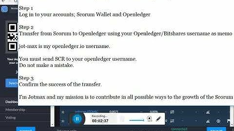 How to Transfer Scorum Coins SCR to Openledger/Bitshares Wallet