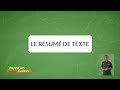 Terminale  franais  le rsum de texte