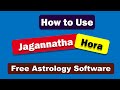 Jagannatha Hora Vedic Astrology Free Software | Basic features Tutorial