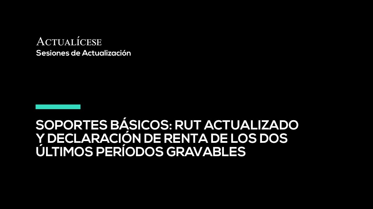 Documentos Necesarios Para Preparar La Declaracion De Renta De Una Persona Natural Youtube