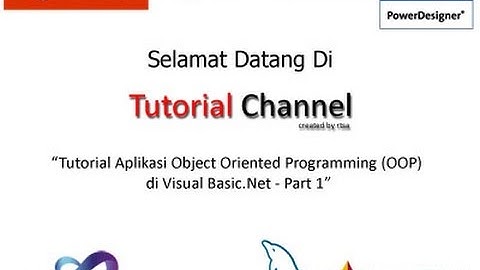 "Tutorial Aplikasi Object Oriented Programming OOP di Visual Basic Net - Part 1"