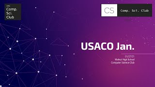 (13) WHS: USACO Jan.