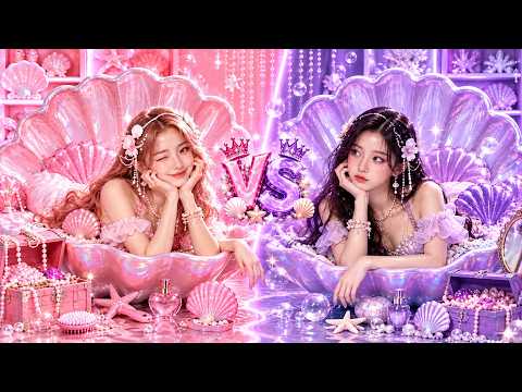 Angel 🧜‍♀️💖 vs. Dark Mermaid 🖤🌊 Glow-up makeover battle😱✨Who will have the prettier transformation?!