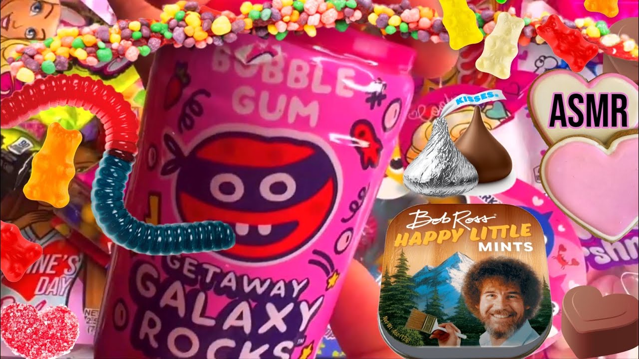 Satisfying Candy Asmr Opening NEW Rainbow Gummy Worms Galaxy Hershey's