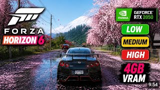 🔥 Forza Horizon 6 on RTX 2050 4GB VRAM 😱 Low vs Medium vs High Graphics Test | Gameplay