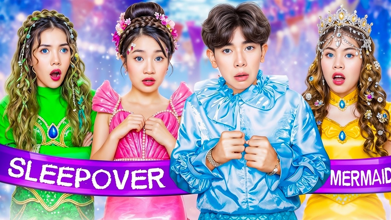 穷小子想参加美人鱼睡衣派对！他假装自己是美人鱼