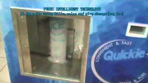 CNCT ice vending machine - 16 Demo for using Bills,coins and give changebag ice