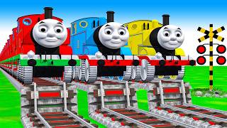 【踏切アニメ】複雑な電車 Trains Thomas Climbing Pynamid 2026 🚍 Fumikiri 3D Railroad Crossing Animation #train #1