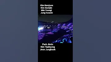 BTS FANCHANT Army Screaming Bts Members Name Rm Jin Suga Jhope Jimin V Jungkook 