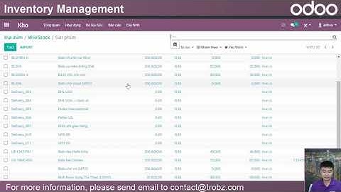 Odoo Quản lý kho Vietnamese