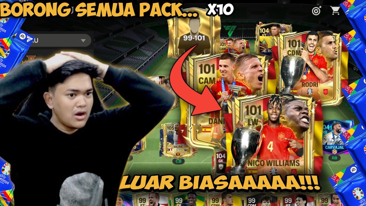 OPEN PACK BEST XI EURO 24! AKU MENCOBA DAPETIN PEMAIN OVR 101! INI MEMBUATKU GILA! - EA FC MOBILE 24
