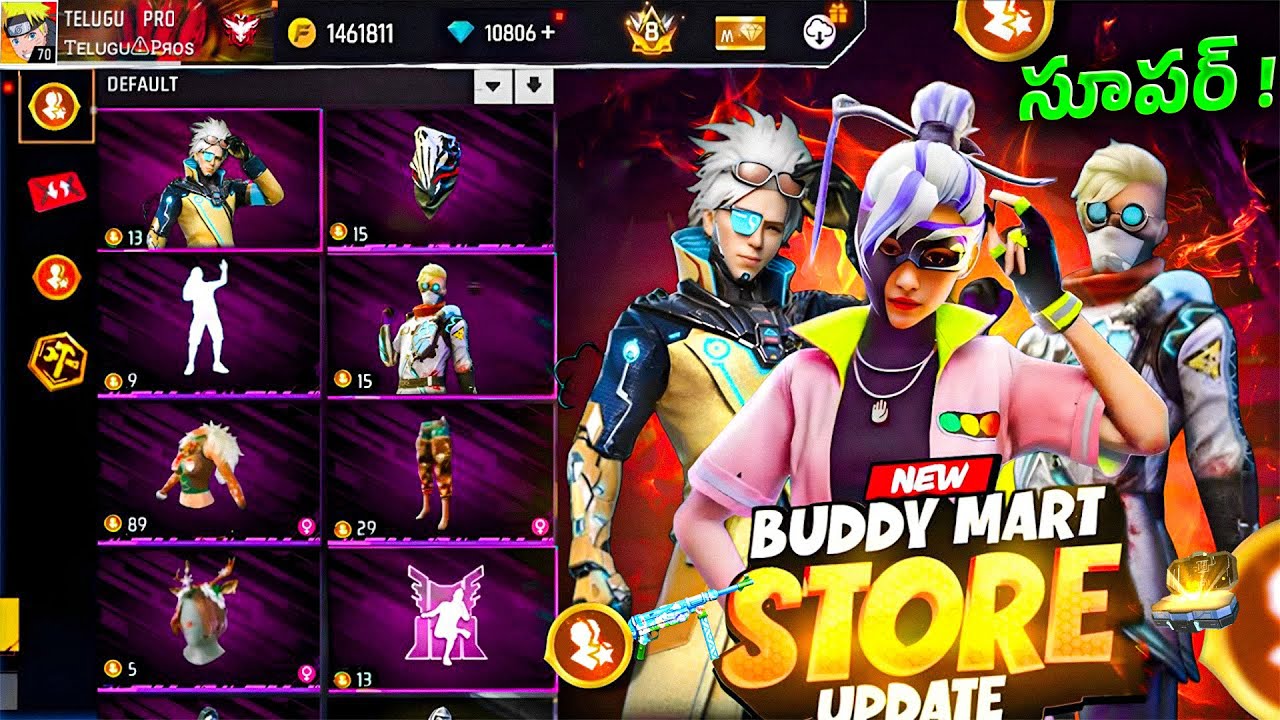 🥵Next Buddy Mart Store Update 🔥| FFMIA Live Redeem Code Rewards 💯| Ff X Redbull | Ff New Event⚡