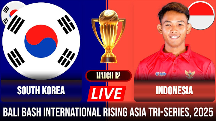 🔴 LIVE: South Korea 🆚 Indonesia | T20 Cricket - Bali Bash International Rising Asia Tri-Series