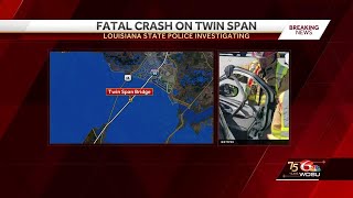 Troopers are investigating a fatal crash on the Twin Span bridge