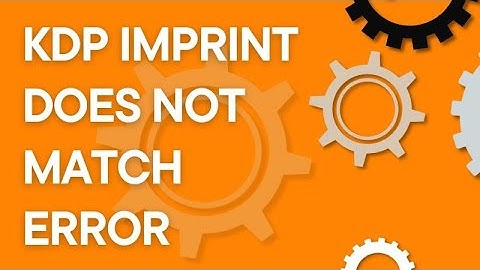 How to fix the Amazon KDP "imprint does not match" error (ISBN record does not match) (2025)