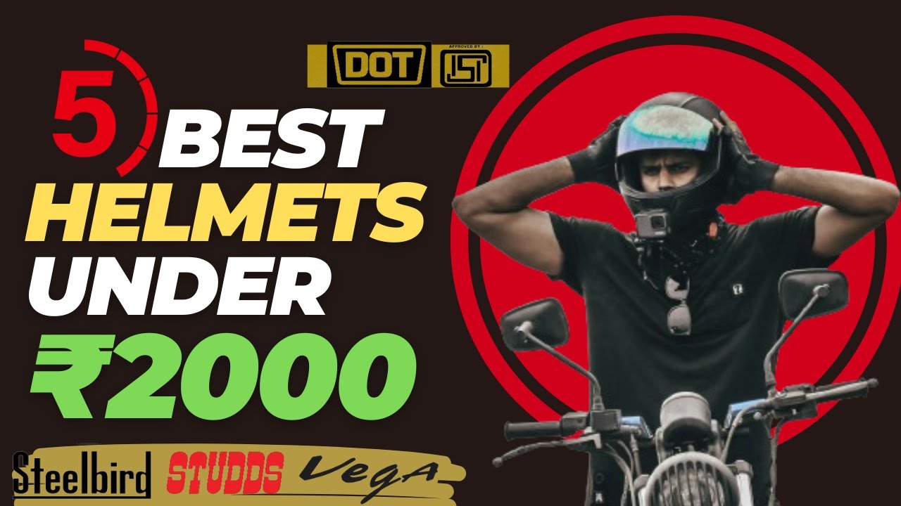 Best Helmets Under 2000 In India ⛑️ Best Helmets In India 2024 🏍️ Vega Steelbird Studds