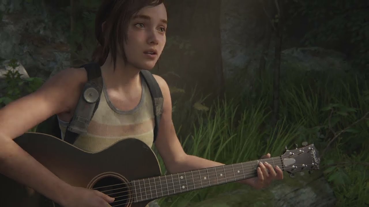 The last of us 2, ellie, guitar, instrument, torches, Games, HD